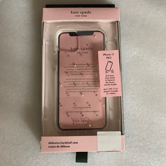 Kate Spade New York iPhone 11 PRO Defensive Hardshell Case Pin Dot In Open Box - Picture 1 of 9